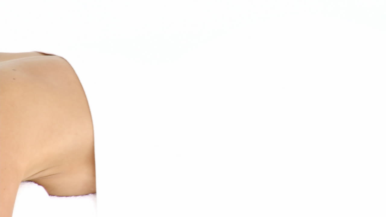 Woman relaxed after a massage 