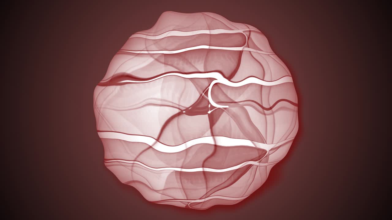 girando una esfera abstracta en un fondo de gradiente. animación de una esfera giratoria.