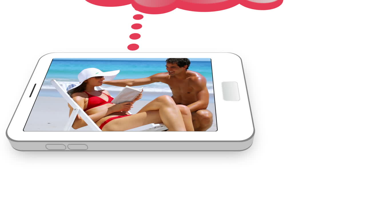 video de una pareja en la playa