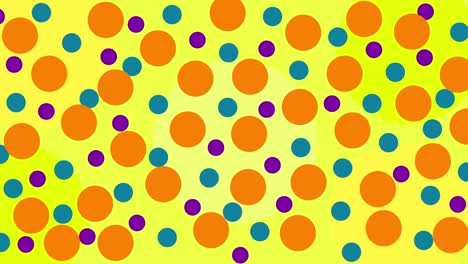 abstract animated background consisting of resizing multi-colored pulsating circles