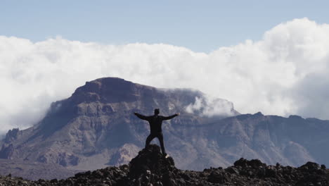 movie cinematic post at tenerife alps during harsh summer