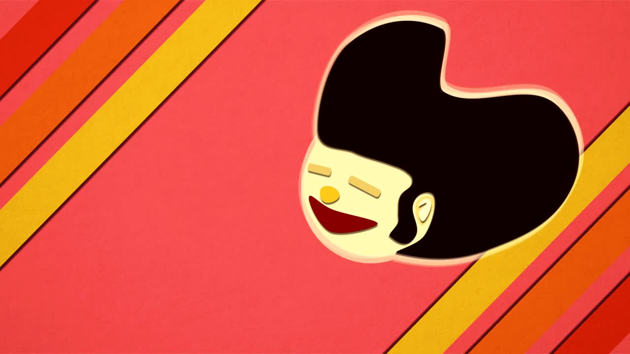 4k retro asintiendo con la cabeza con la música - loopable