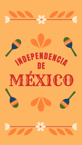 an animation of a flat instagram posts collection for mexico independence celebration