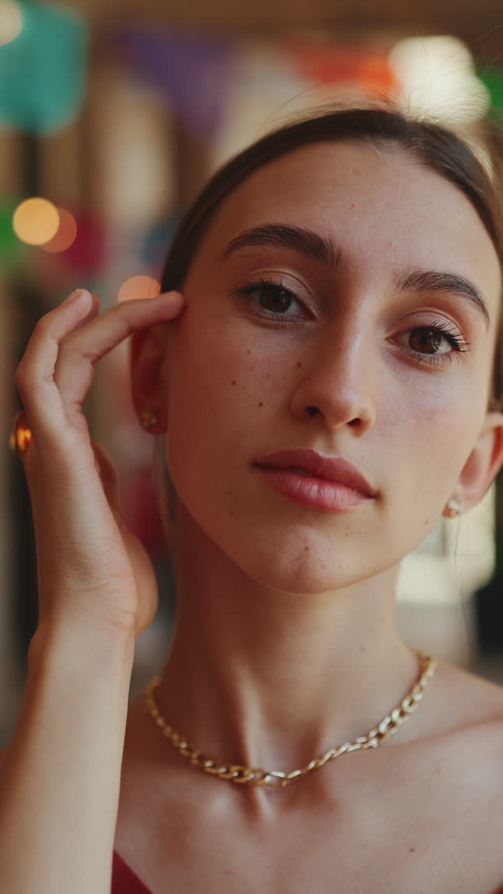 Il ritratto di una bella giovane donna
