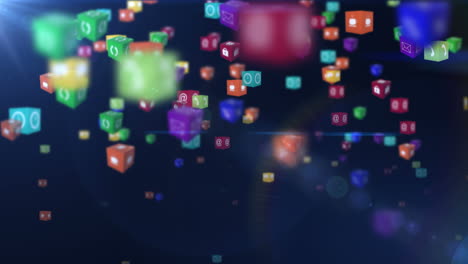 computer app icons floating up