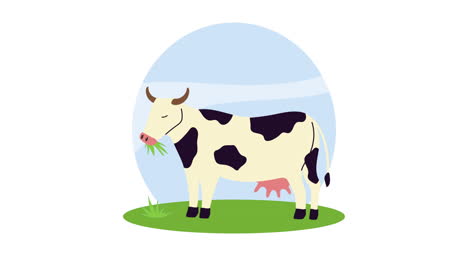 cow farm animal in grass