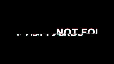 not found glitch effect text digital tv distortion 4k loop animation