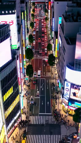 tokyo nightlife and crowded intersection