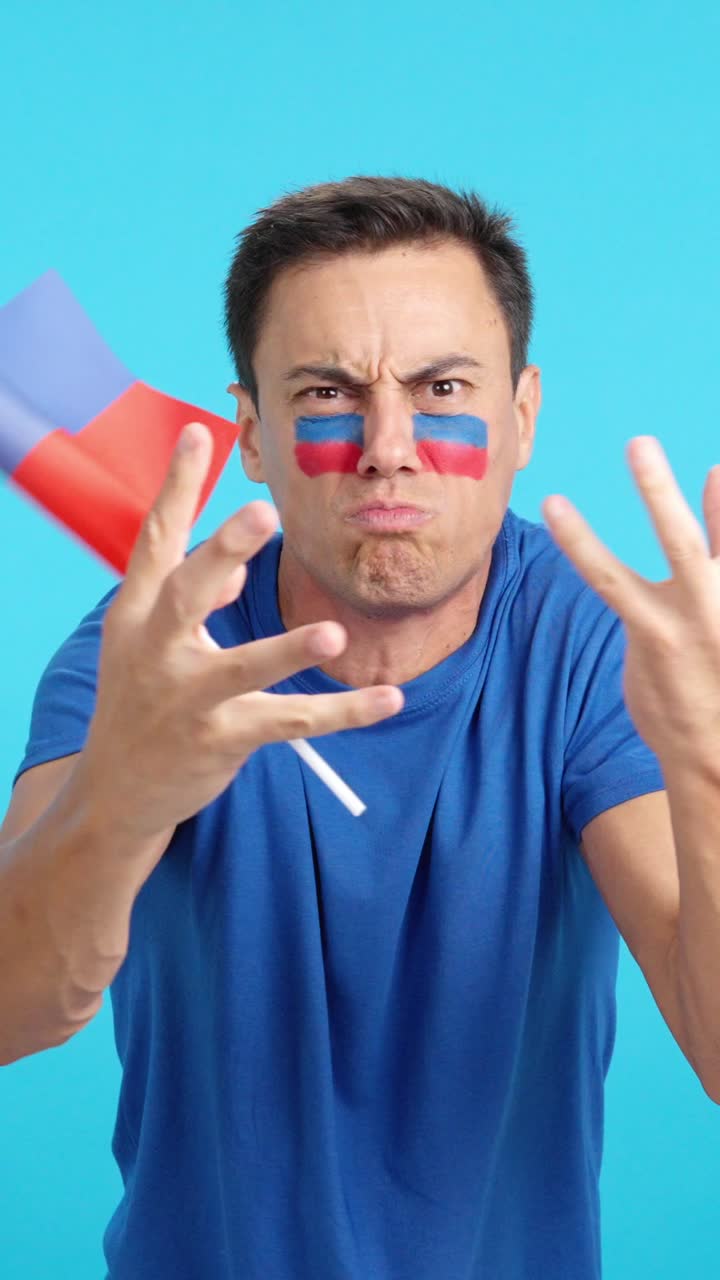 Man Cheering for Haiti, angry with the decision of referee