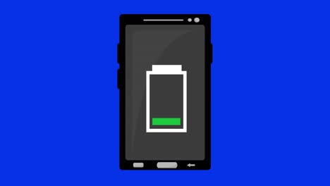 animation loop of a mobile phone with the battery charging icon