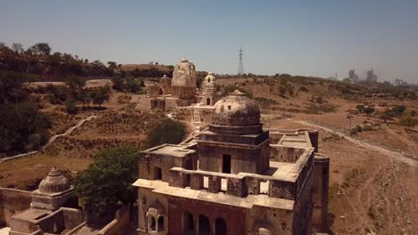 4k aerial footage view to the shri katas raj