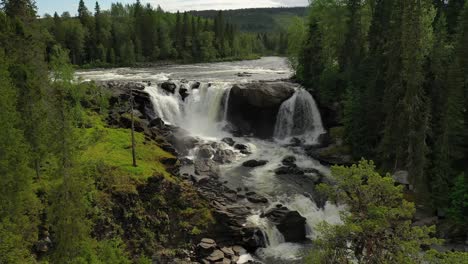 ristafallet waterfall in the western part of jamtland is listed as one of the most beautiful waterfalls in sweden.