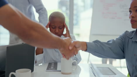 stress, headache and professional black woman