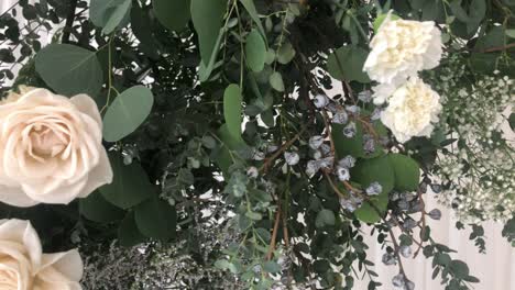 flower arrangement at the wedding ceremony