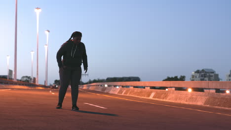 Stretching,-running-and-overweight-with-woman