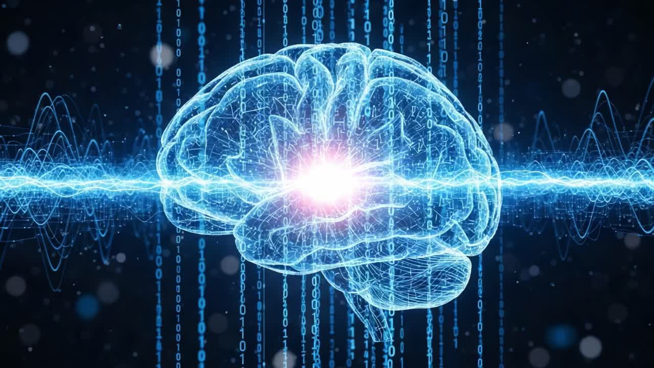 Digital Brain Concept: A Visual Exploration of Neurological Networks and Signals in a Futuristic, Data-Driven World Exhibiting Neural Connectivity and Intelligence