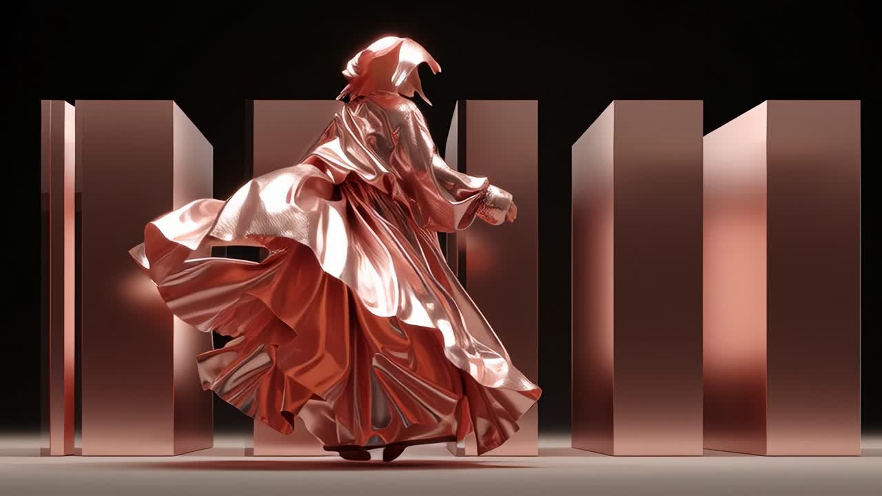 Abstract Fashion in Metallic Copper