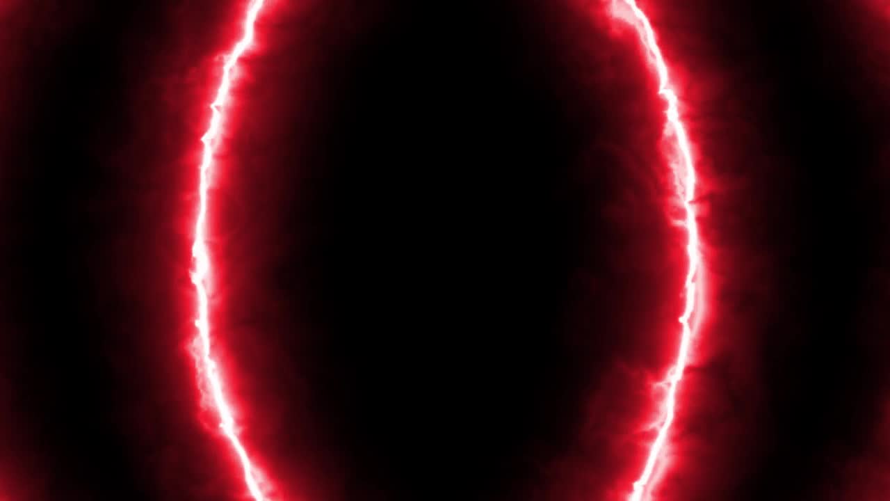 Red ring glowing electric animation motion graphics
