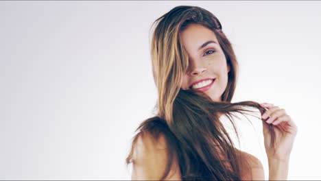 si quieres un cabello hermoso debes cuidarlo.