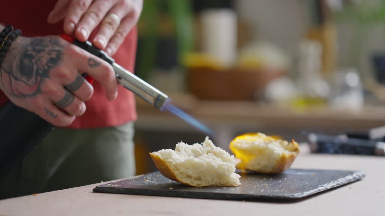 Toasting Bread with Kitchen Torch
