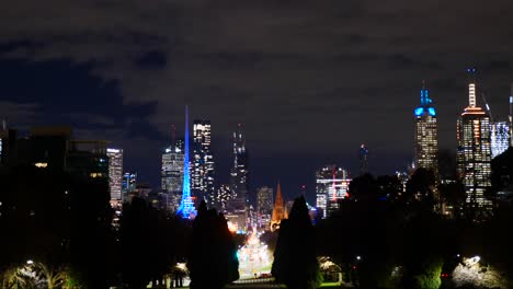 melbourne paranoma skyline timelapse at night time melbourne city night time timelapse