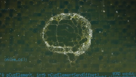 animation of digital human brain over data processing