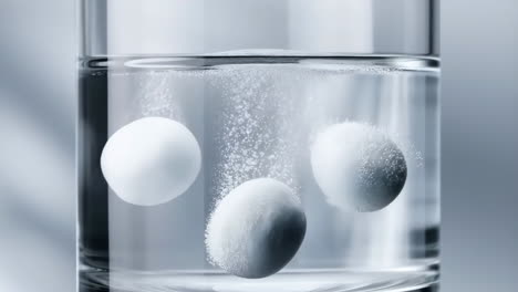 effervescent tablets dissolving in water