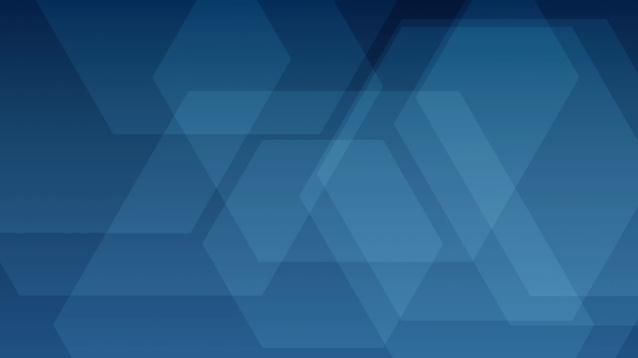 Loopable abstract geometric background, multiple layers of overlapping translucent hexagon shapes, modern corporate design, news, presentations, science, technology backdrop