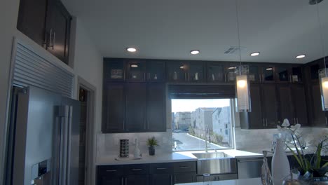 an elegant sophisticated design of dining and kitchen area in las vegas nevada wherein interiors are absolutely simple yet beautiful - wide shot