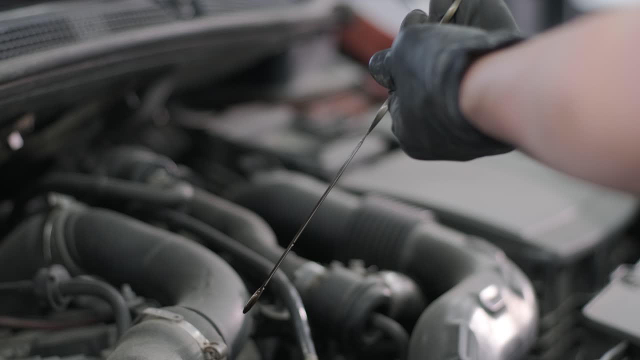 Checking Car Engine Oil Level