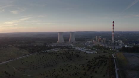 thermoelectric power plant wide panoramic shot