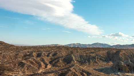 red rock canyon state park with its magical topography in a daytime cloudscape time lapse - panning