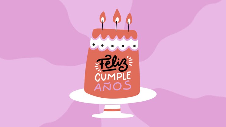 ilustración del pastel de cumpleaños
