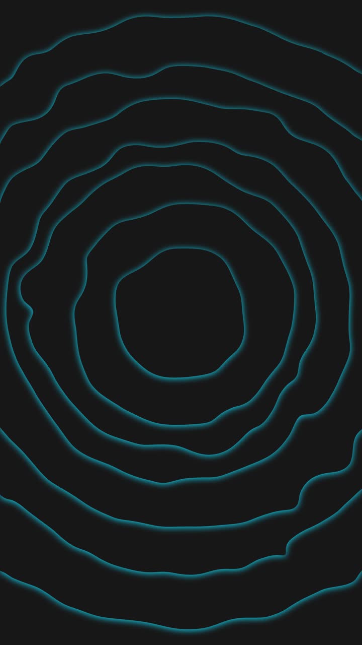 Dynamic glowing blue rings patterns on dark backdrop smooth neon outlines movement energy for