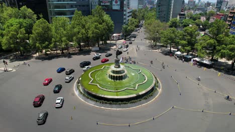 orbital-drone-shot-of-various-forms-of-mobility-in-mexico-city