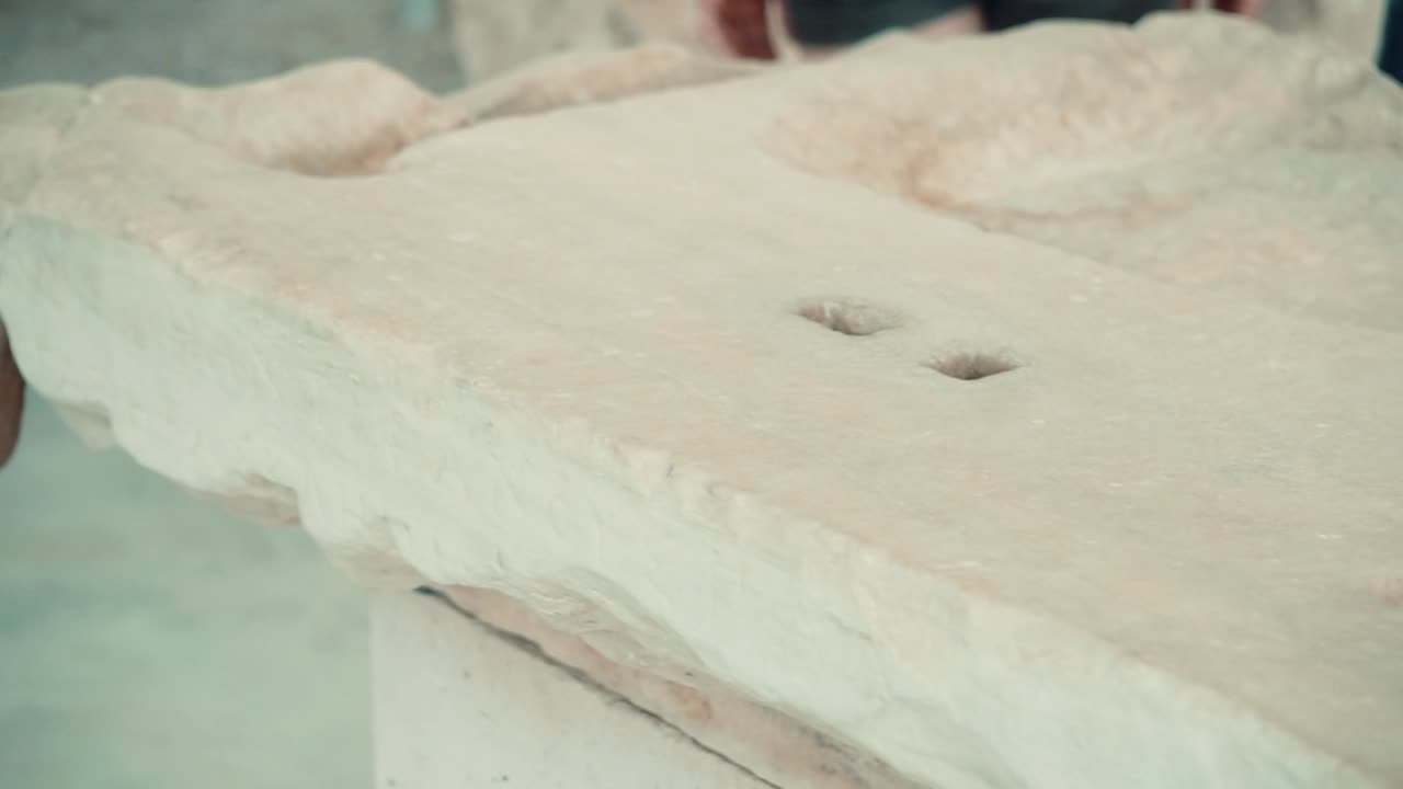 Colonna di marmo da un tempio greco antico ad Atene