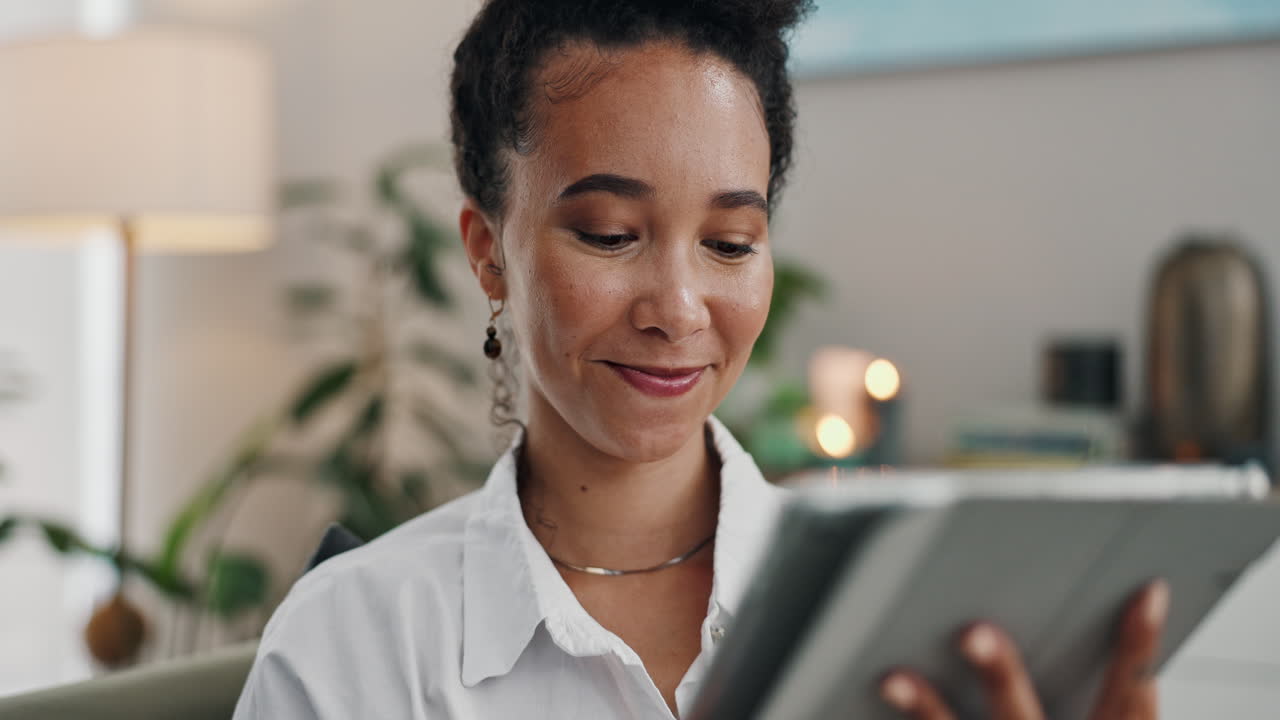 Woman using a tablet