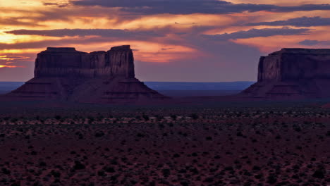 sunset over monument valley
