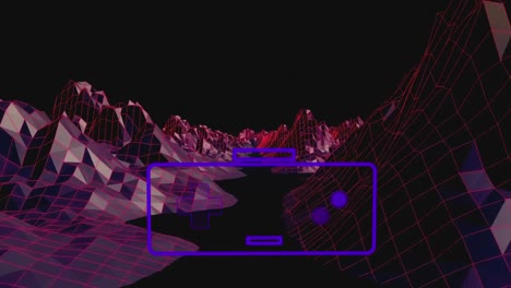 animación del panel de juego en el espacio del metaverso sobre fondo negro