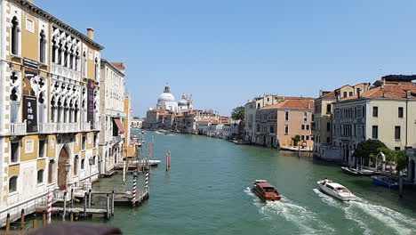 venice 2 boats going toward the san marco slow motionhd 30 frames per second 59 sec