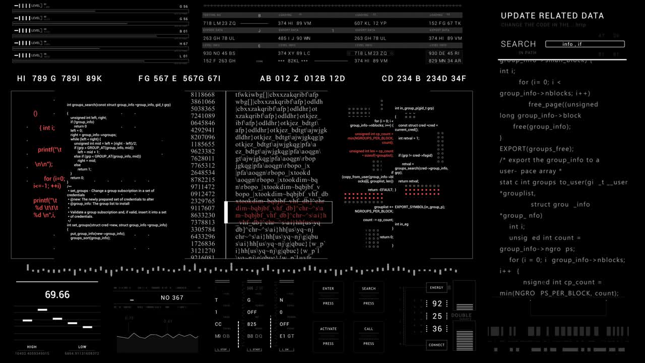 fi pattern2d - interfejs użytkownika, programowanie technologiczne, kod tekstowy i infograficzne elementy cyfrowe