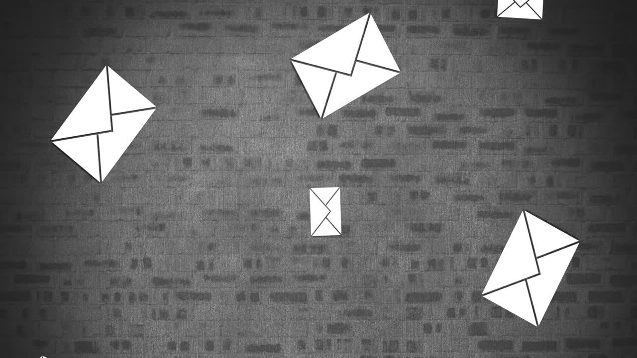 iconos de mensajes que caen 4k