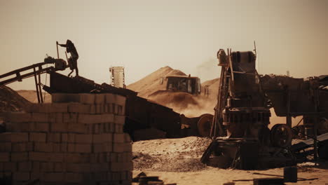 construction site in a desert environment