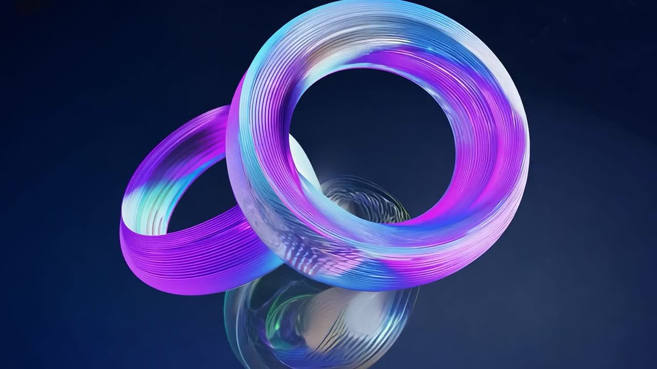 추상적인 3d 네온 반지