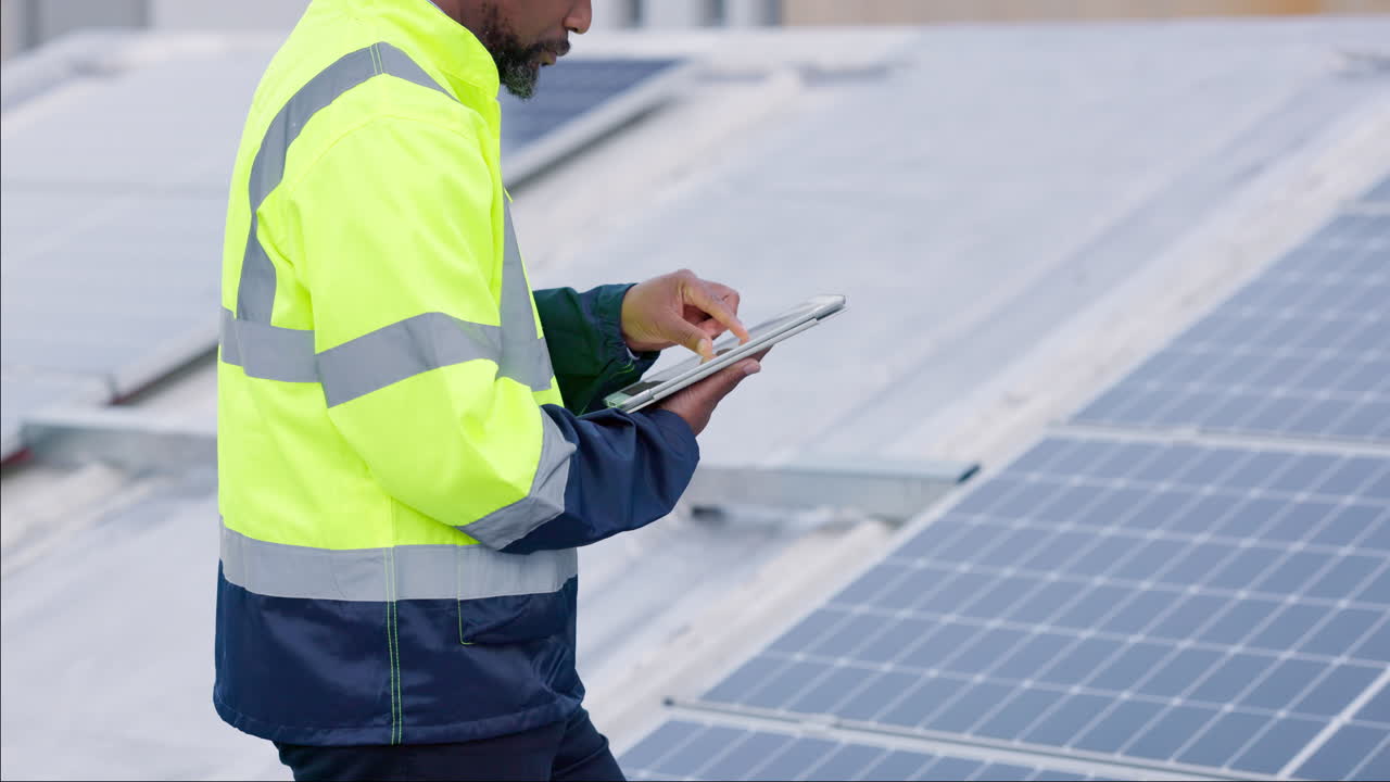 Engineering, thinking and  man with tablet