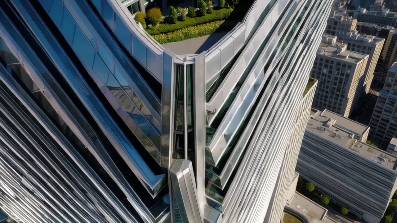 detalle arquitectónico moderno de un rascacielos