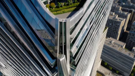 modern architectural detail of a skyscraper