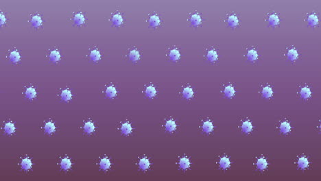 animación de las células del virus en fondo rosa