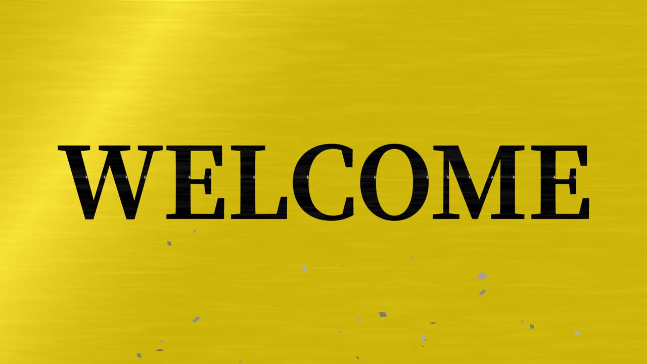 WELCOME message text animation motion graphics