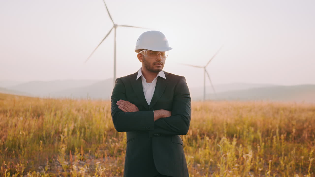 ingeniero en un parque eólico